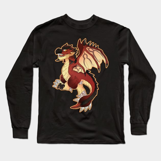 Red dragon King Long Sleeve T-Shirt by Grethe_B